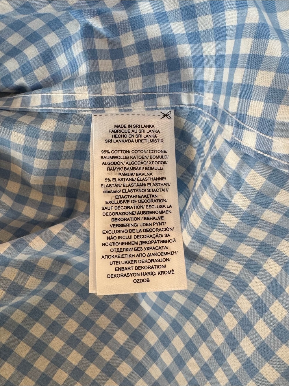 Ralph Lauren Blue & White Gingham Button-Down Shirt - Picture 7 of 7